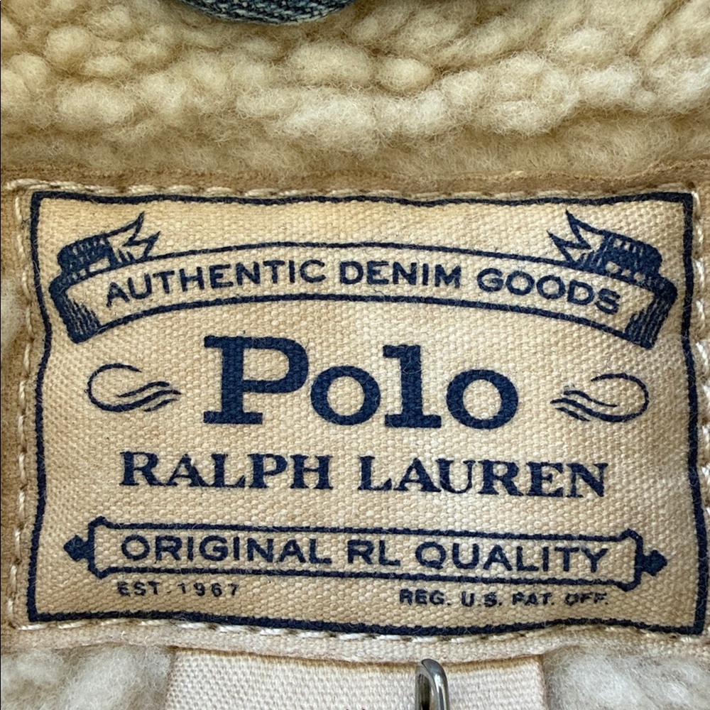Polo by Ralph Lauren Beige Shearling Jacket - Picture 14 of 14
